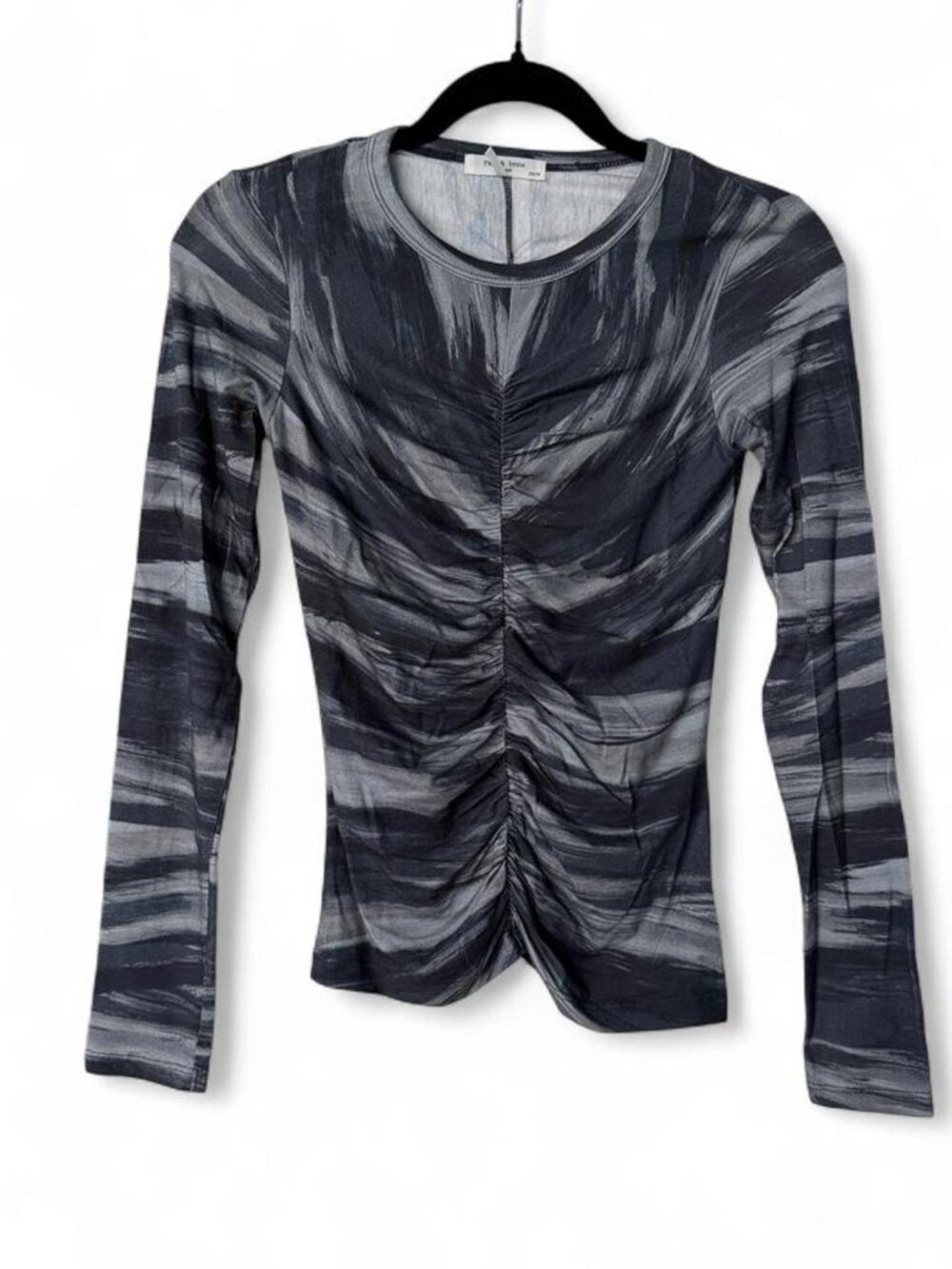 Rag & Bone Lucy Shirred Long Sleeve Top